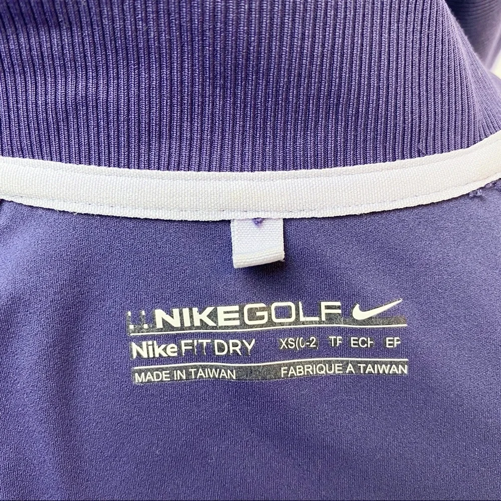 Nike Golf  Fit Dry Dark Purple Zip Up Track Jacket